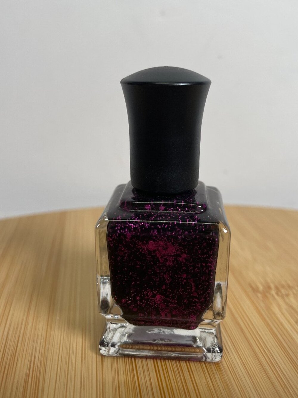 Deborah Lippmann Nail Polish Color Bad Romance black Purple Glitter 15 mL